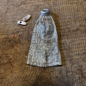 Topper Dawn doll clothes clone silver metallic dress